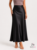 Luna Satin Midi Skirt